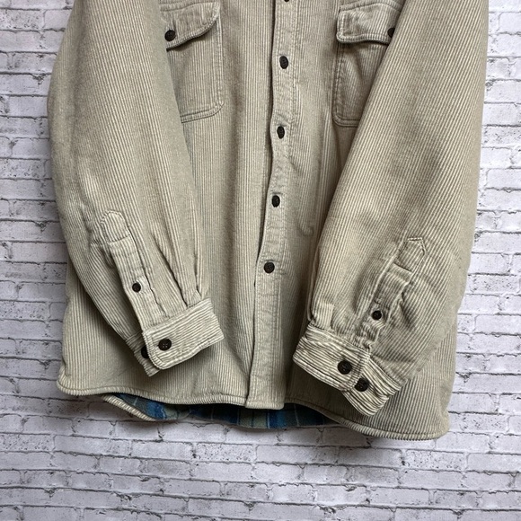 Wolverine Boots And Gear Mens XXL Corduroy Fleece Lined Shirt Jacket Tan Shaket - Picture 7 of 13